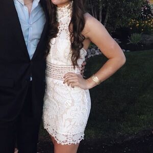 Elegant White Lace Dress